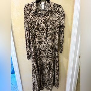 maxi h&m slapped print dress